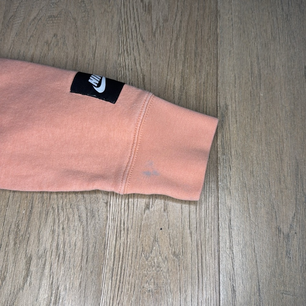Nike Pink Quartz/ White Hoodie with 'Just Do It' Slogan Size Medium - Picture 5 of 10